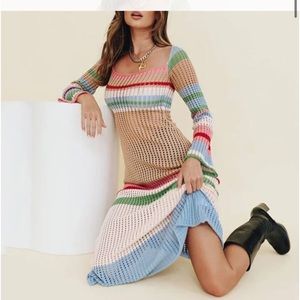 VRG GRL Colorful Crochet Dress